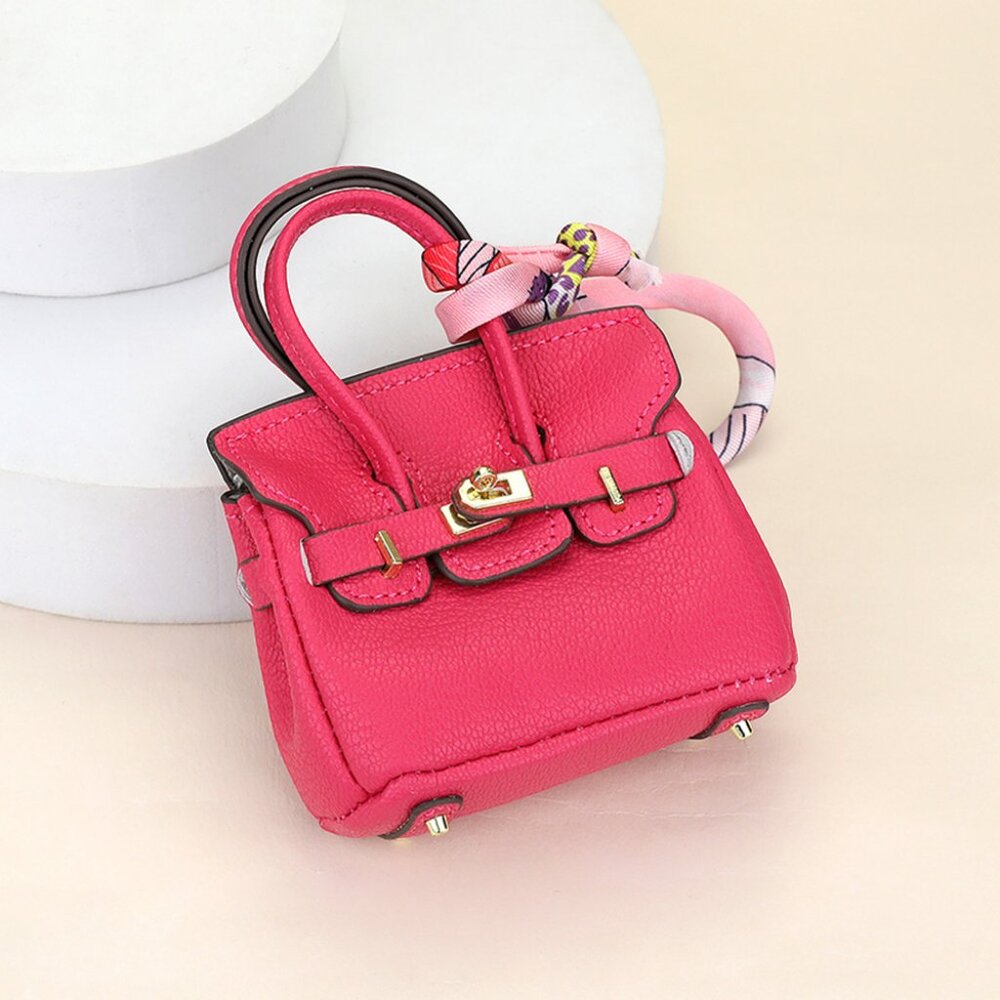 Mini Handbag Designer Inspo Kelly Bag Purse Charm to Store Ipods Ear Pods - Picture 9 of 15